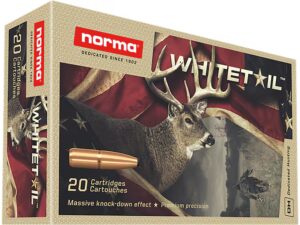 Norma Whitetail 7.65mm Argentine Mauser Ammo 174 Grain Jacketed Soft Point Box of 20