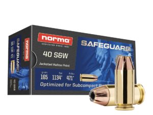 40 S&W Safeguard JHP 165 gr 50 QTY