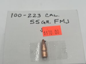.224 Hornady 55 grain FMJ bullets box of 100
