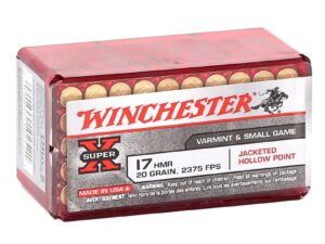 Winchester Super-X 17 HMR Ammunition 20 Grain XTP Jacketed Hollow Point box of 50rounds - X17HMR1