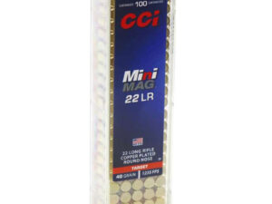 CCI Mini-Mag High Velocity 22 Long Rifle Ammo 40 Grain Copper Plated Round Nose box of 100 rounds