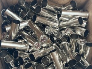 .357 Magnum Remington 1x fired Nickel plated brass 100 count PRIMED