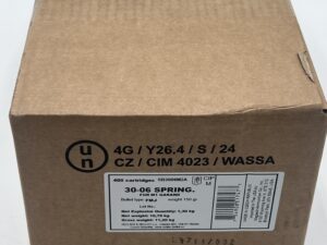 .30-06 Sellier and Bellot M1 Garand 150 grain ammunition 20rds x 20 boxes (400 rounds) FMJ