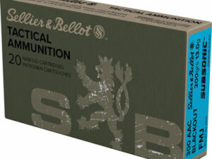 S&B SUBSONIC 300 AAC 200GR FMJ 20RD (free shipping over $250)