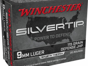 WINCHESTER SILVERTIP 9MM LUGER SILVERTIP HP 20RD (free shipping on orders over $250)