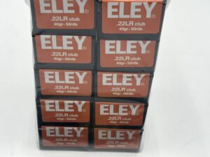 ELEY CLUB 22LR 40GR. ROUND NOSE 500rd brick (50RDx10) lot #3124-30058 Free Shipping over $250