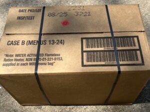 2025 MRE case of 12 case B (Free shipping on orders over $250)